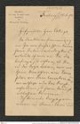 Nachlass Franz Steindachner, Brief von Robert Wiedersheim an Franz Steindachner (15.01.1890), Inv.Nr. 593.03, Seite 1